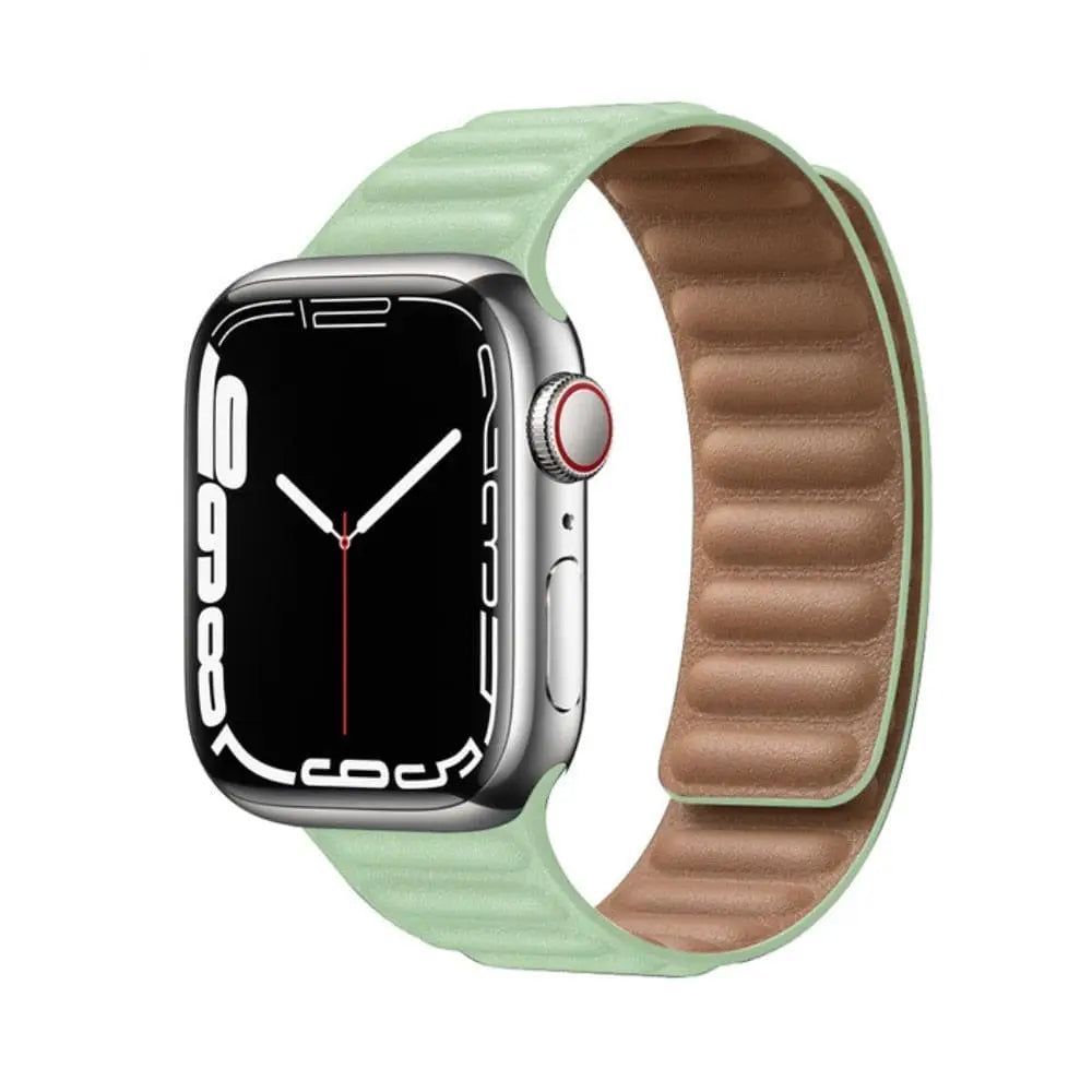 Apple Watch Armband - Magnetic Loop • Armband aus Kunstleder - Limette / 38-40-41 mm