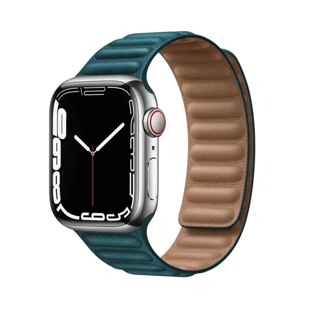 Apple Watch Armband - Magnetic Loop • Armband aus Kunstleder - Petrol Blau / 38-40-41 mm