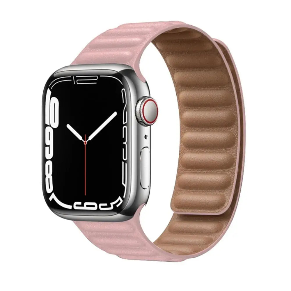 Apple Watch Armband - Magnetic Loop • Armband aus Kunstleder - Rosa / 38-40-41 mm