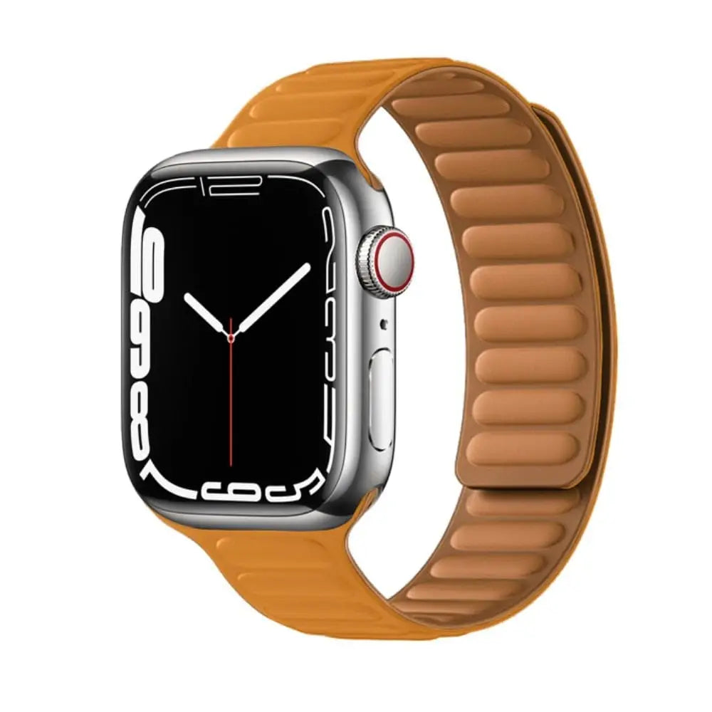 Apple Watch Armband - Magnetic Loop • Armband aus Silikon - Hellorange / 38-40-41 mm