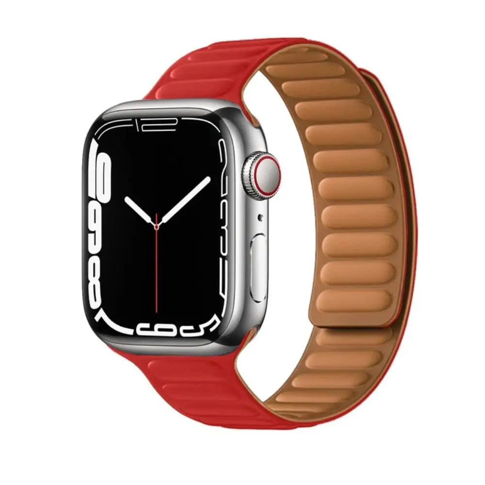 Apple Watch Armband - Magnetic Loop • Armband aus Silikon - Rot / 38-40-41 mm