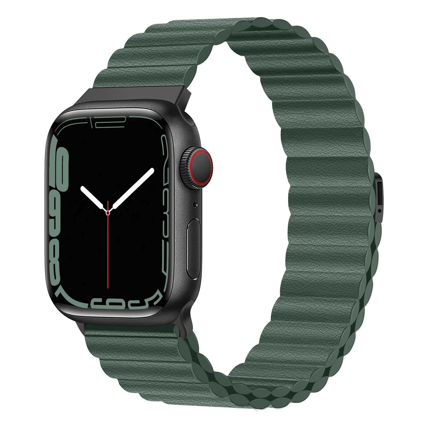 Magnetisches Armband aus Echtleder - Grün / 38 - 40 - 41 mm Apple Watch