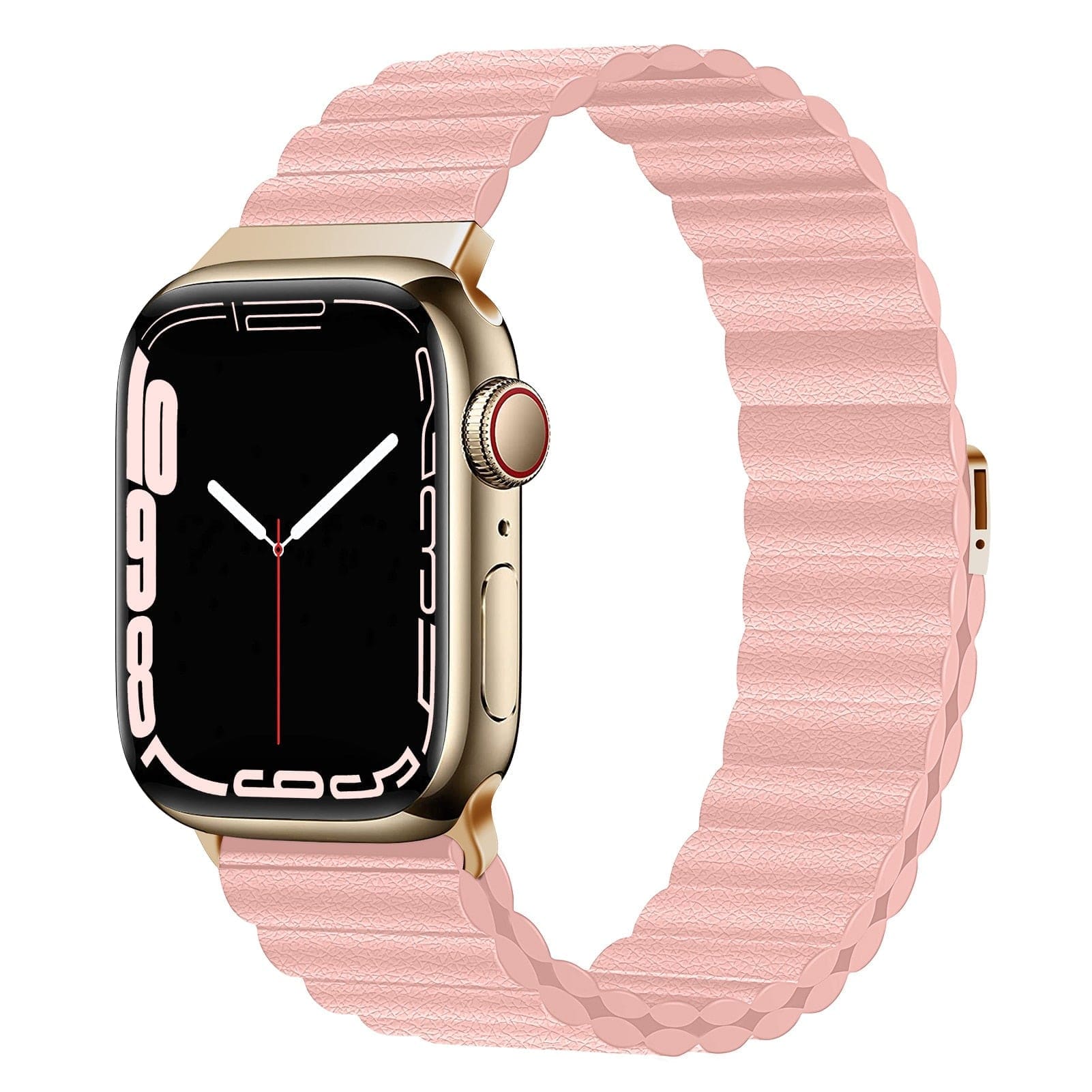 Magnetisches Armband aus Echtleder - Pink / 38 - 40 - 41 mm Apple Watch