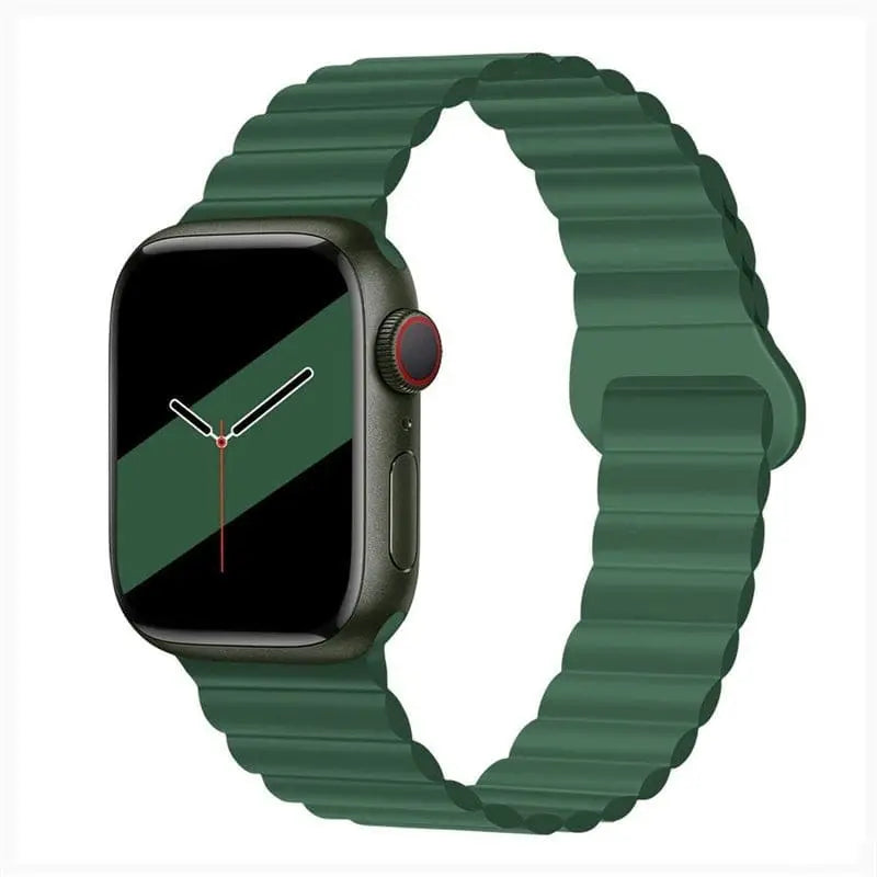 Apple Watch Armband - Magnetisches Silikon-Armband - Dunkelgrün / 38-40-41 mm