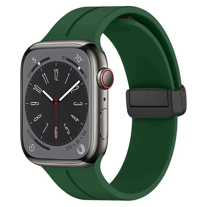 Apple Watch Armband - Magnetisches Silikon-Armband - Dunkelgrün / 38-40-41 mm