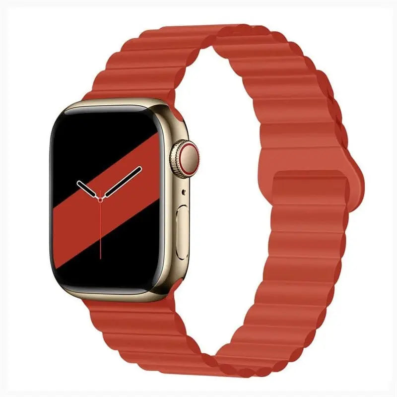 Apple Watch Armband - Magnetisches Silikon-Armband - Orange-Rot / 38-40-41 mm