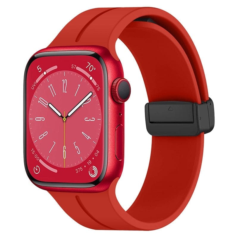 Magnetisches Silikon-Armband - Rot / 38-40-41 mm - Apple Watch Armband