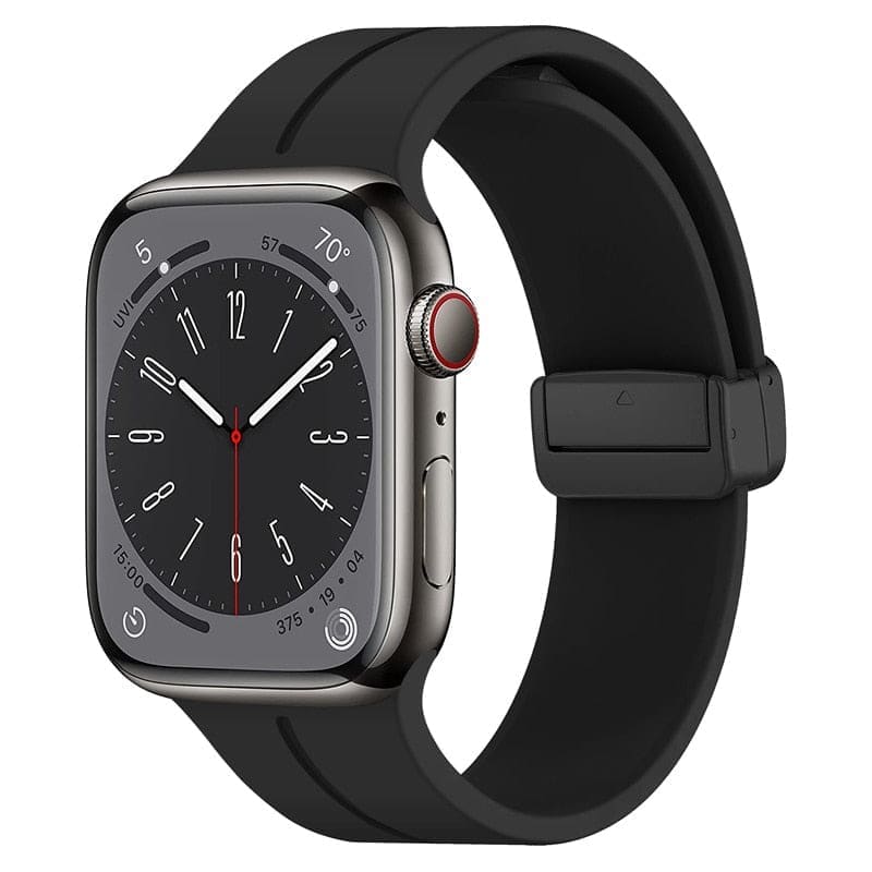 Magnetisches Silikon-Armband - Schwarz / 38-40-41 mm - Apple Watch Armband