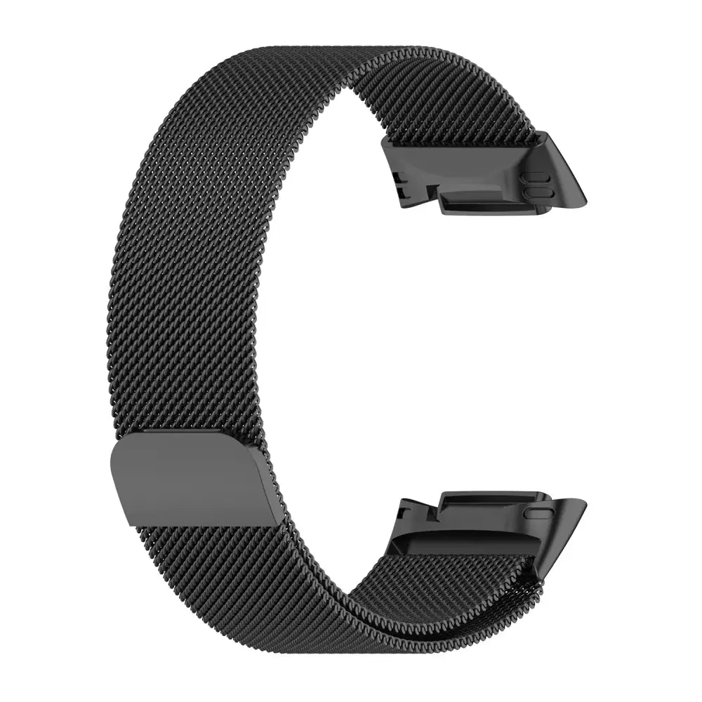 Fitbit Armband - Milanaise Armband für Fitbit Charge 5 & 6 (Magnetverschluss) - Black / Fitbit