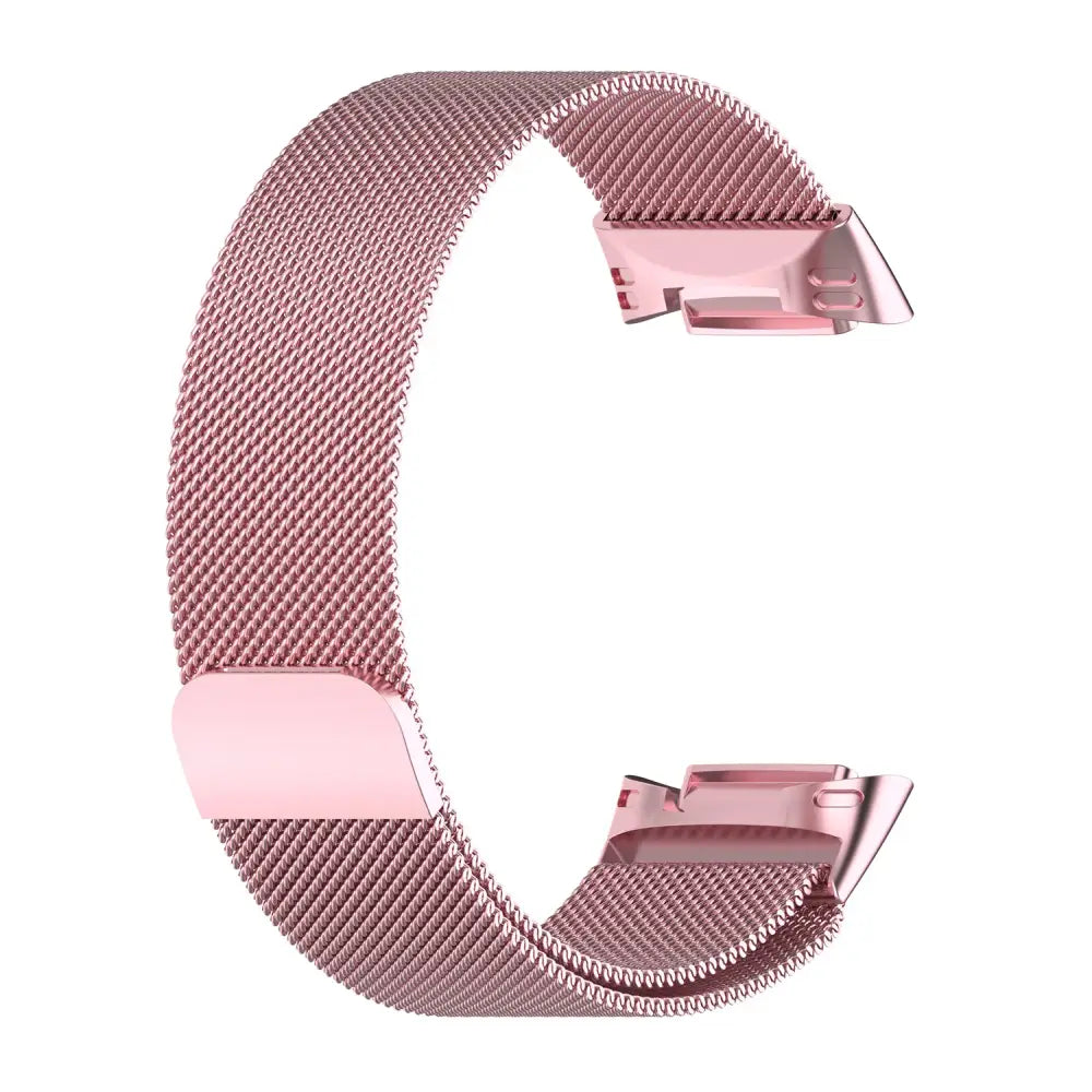 Fitbit Armband - Milanaise Armband für Fitbit Charge 5 & 6 (Magnetverschluss) - Pink / Fitbit