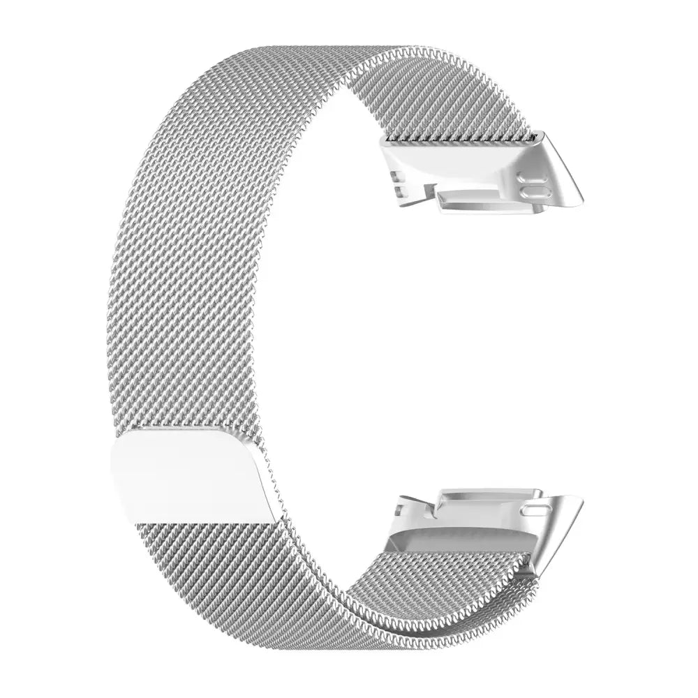 Fitbit Armband - Milanaise Armband für Fitbit Charge 5 & 6 (Magnetverschluss) - Silver / Fitbit