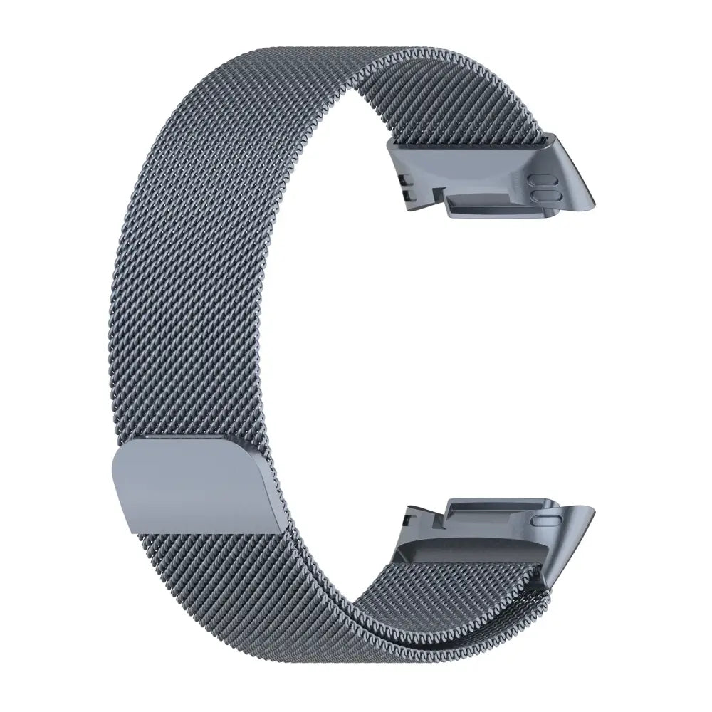 Fitbit Armband - Milanaise Armband für Fitbit Charge 5 & 6 (Magnetverschluss) - Space Grey