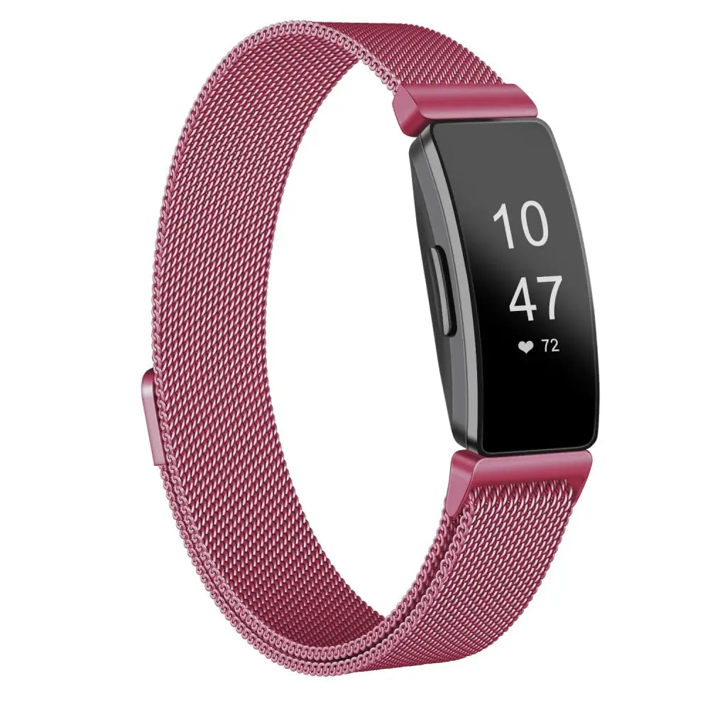 Fitbit Armband - Milanaise Armband für Fitbit Inspire - Dunkelrot / S