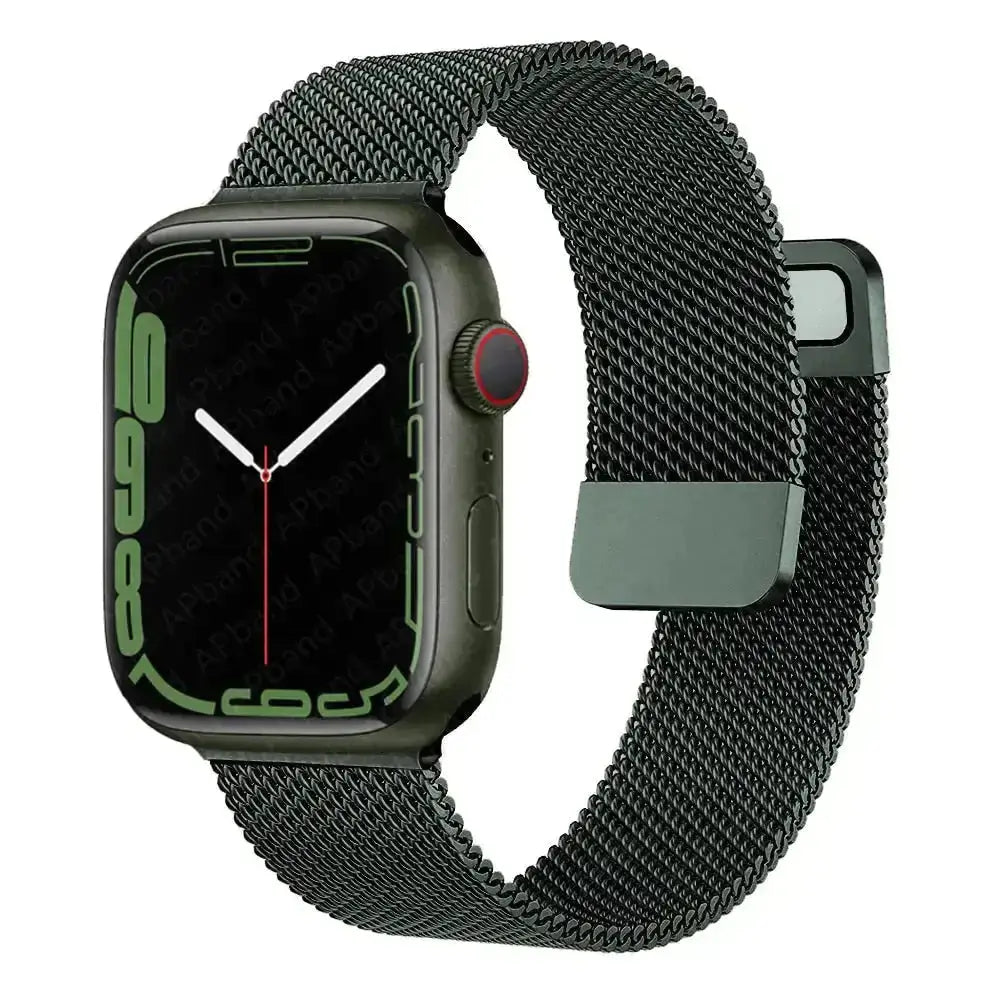 Apple Watch Armband - Milanaise Armband mit Magnet-Verschluss - Grün / 38-40-41 mm