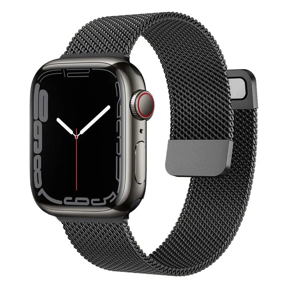 Apple Watch Armband - Milanaise Armband mit Magnet-Verschluss - Schwarz / 38-40-41 mm