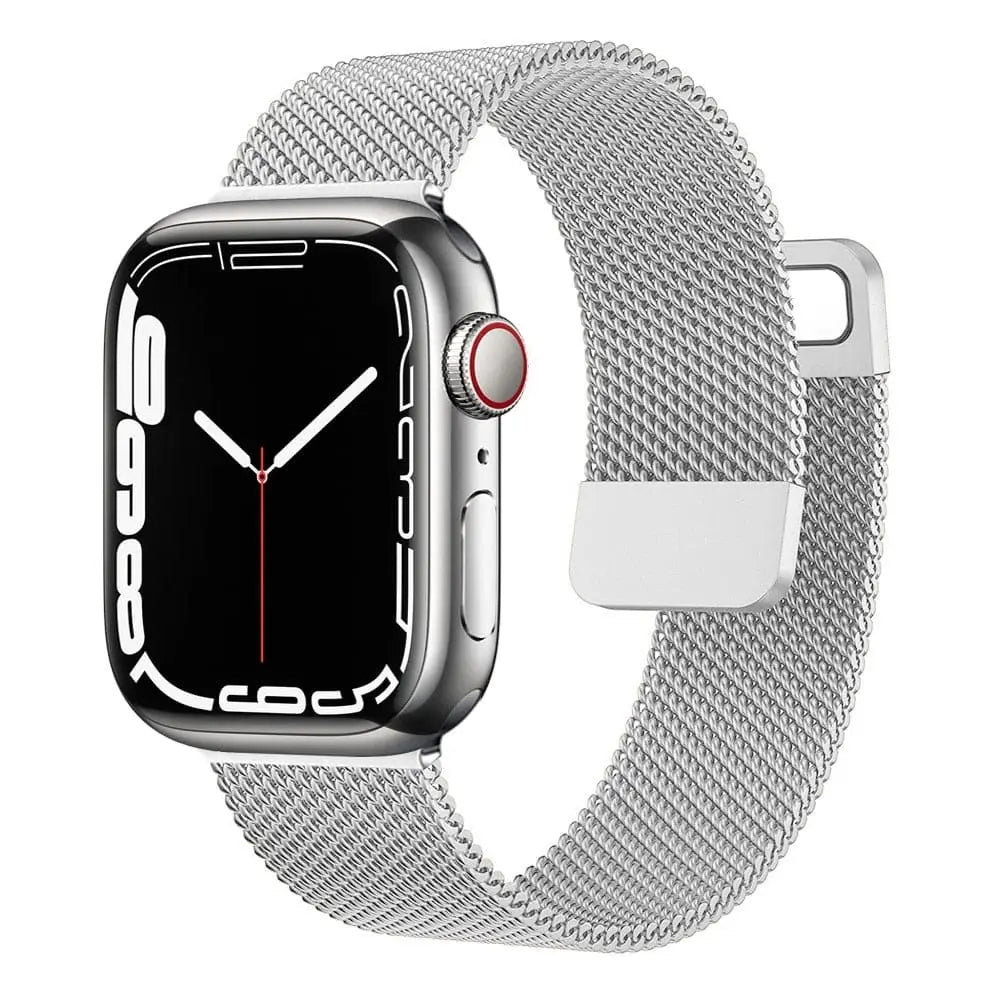 Apple Watch Armband - Milanaise Armband mit Magnet-Verschluss - Silber / 38-40-41 mm