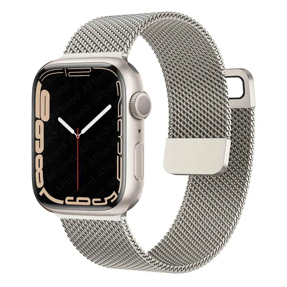 Apple Watch Armband - Milanaise Armband mit Magnet-Verschluss - Starlight / 38-40-41 mm