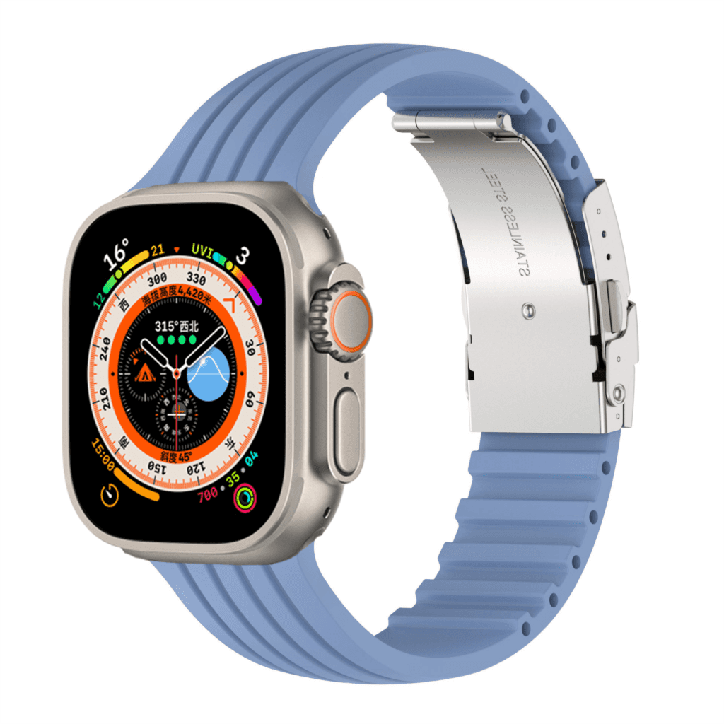 Nautical Armband aus Silikon - Blau / 38-40-41 mm - Apple Watch Armband