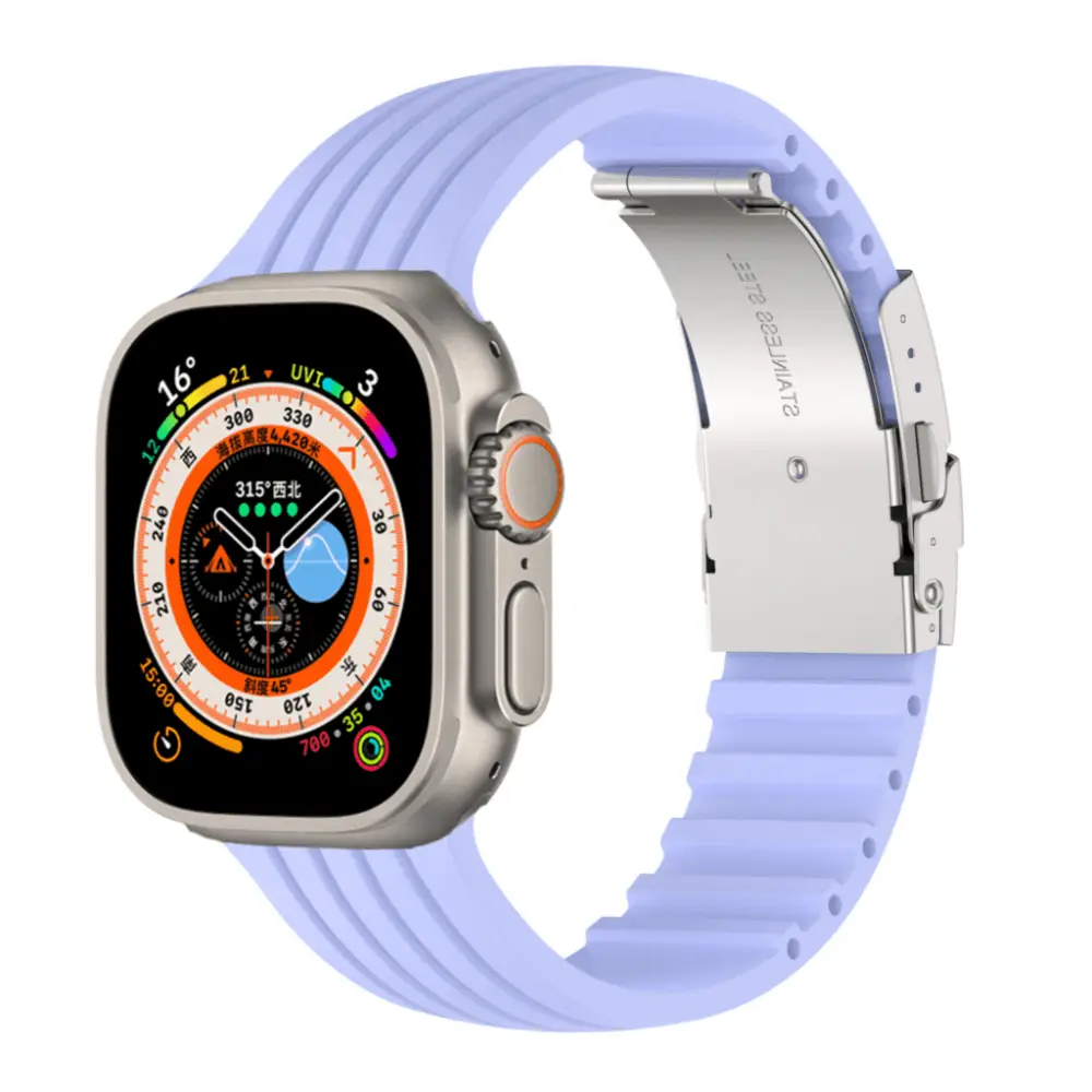 Apple Watch Armband - Nautical Armband aus Silikon - Violett / 38-40-41 mm