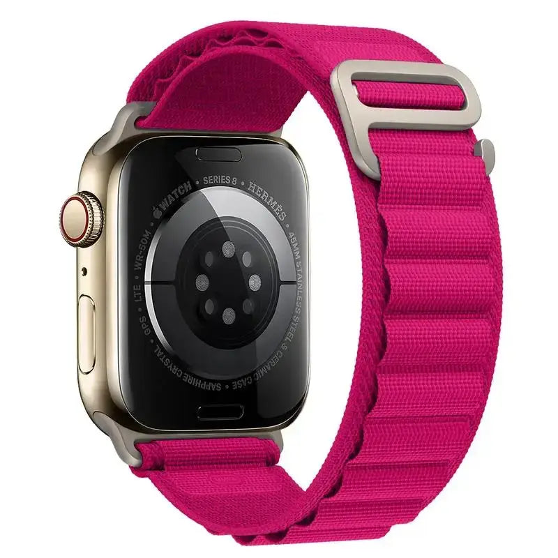 Apple Watch Armband - Nylon Armband mit G-Haken - Dark Pink / 38-40-41 mm