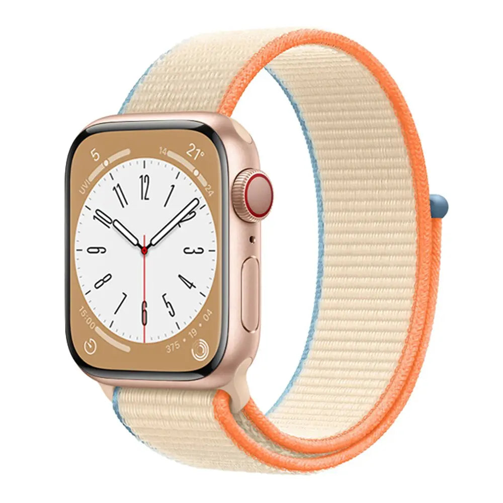 Apple Watch Armband - Nylon-Armband mit Klettverschluss - Cream / 38-40-41 mm