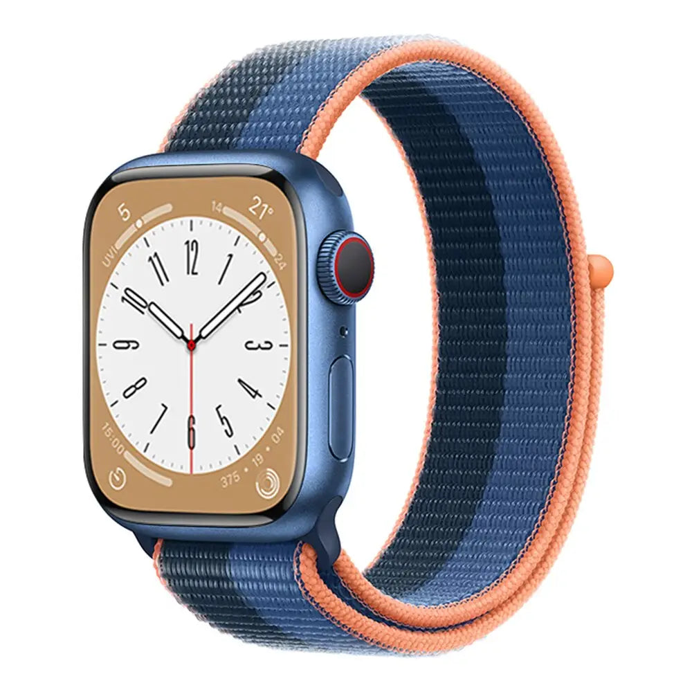 Apple Watch Armband - Nylon-Armband mit Klettverschluss - Feather blue / 38-40-41 mm