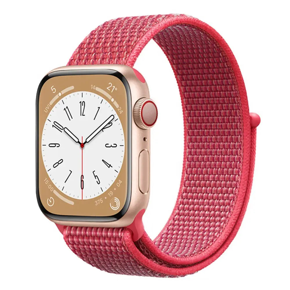 Apple Watch Armband - Nylon-Armband mit Klettverschluss - Hibiscus Powder / 38-40-41 mm