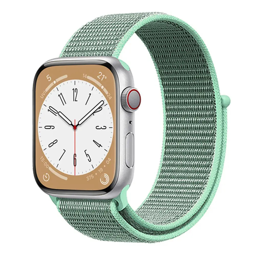 Apple Watch Armband - Nylon-Armband mit Klettverschluss - Marine Green / 38-40-41 mm