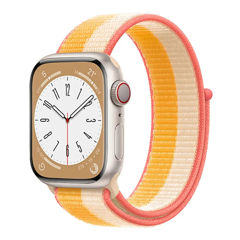 Apple Watch Armband - Nylon-Armband mit Klettverschluss - Millet White / 38-40-41 mm