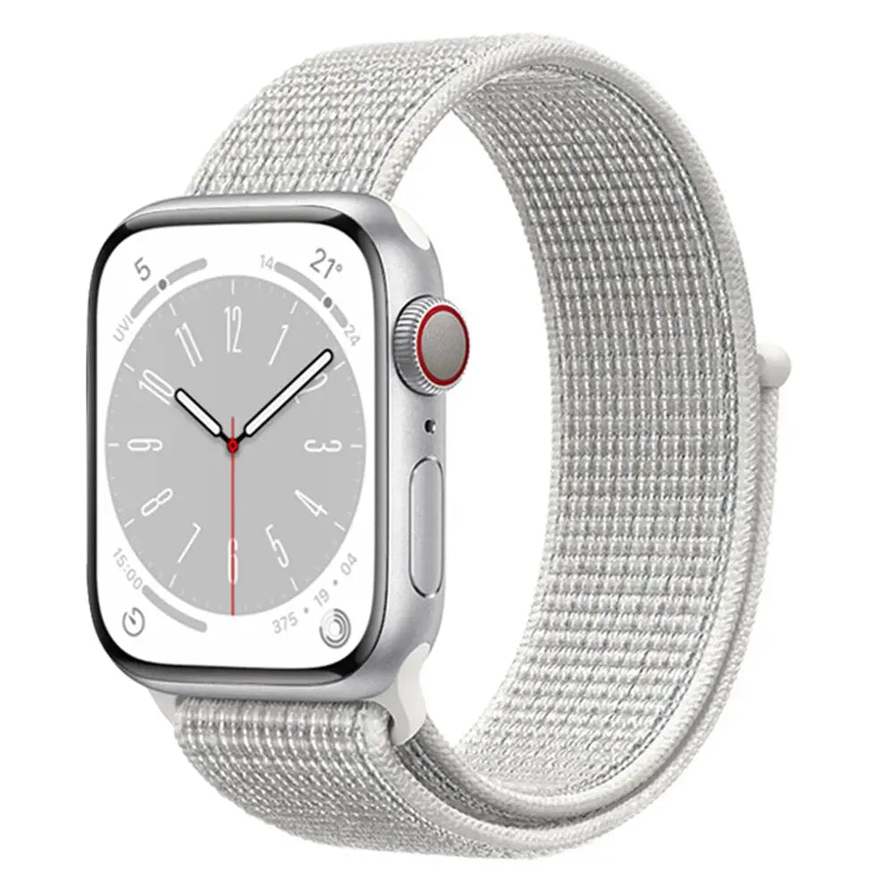 Apple Watch Armband - Nylon-Armband mit Klettverschluss - Reflective White / 38-40-41 mm