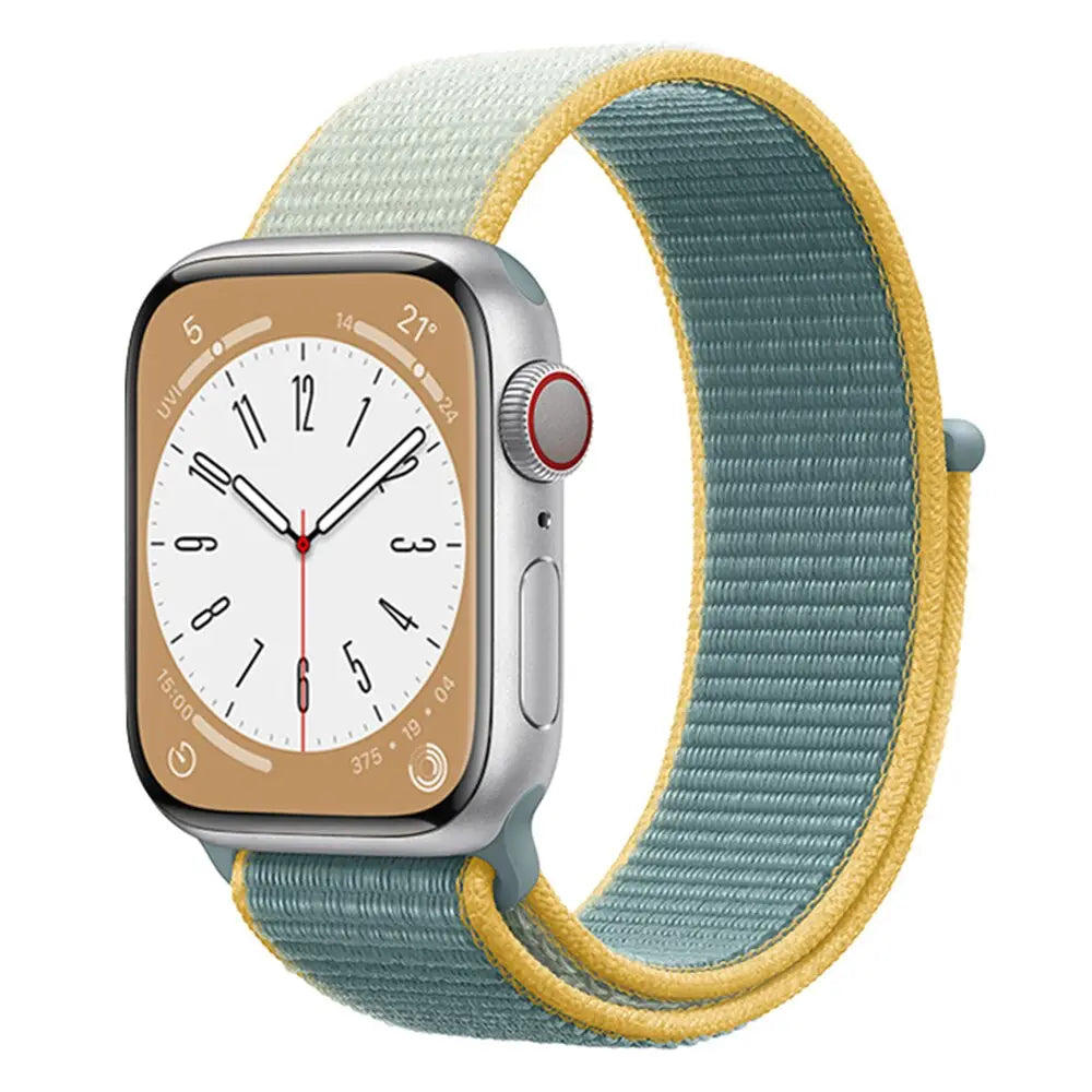 Apple Watch Armband - Nylon-Armband mit Klettverschluss - Seaside Green / 38-40-41 mm