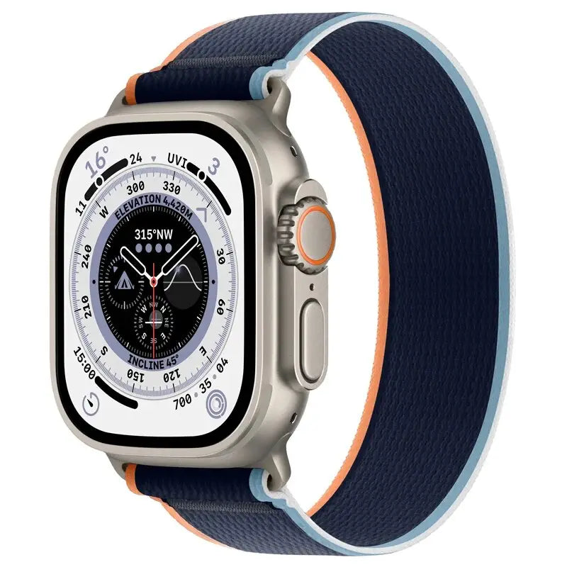 Apple Watch Armband - NylonFlex – Elastisches Armband - Navy & Blue / XS / 38-40-41 mm