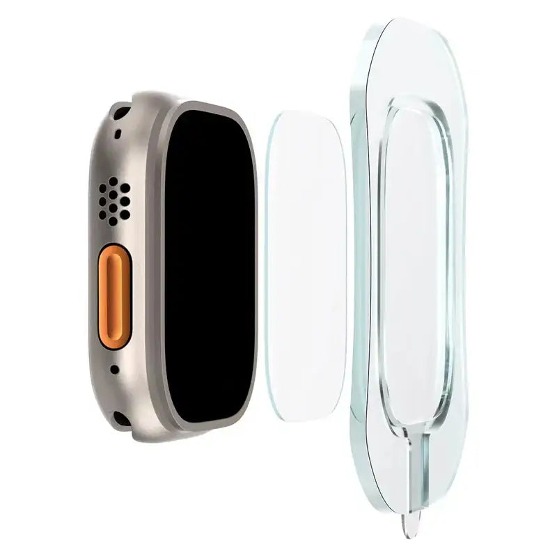 Displayschutz - Panzerglas für Apple Watch Ultra mit Montagerahmen – 3 Stk.