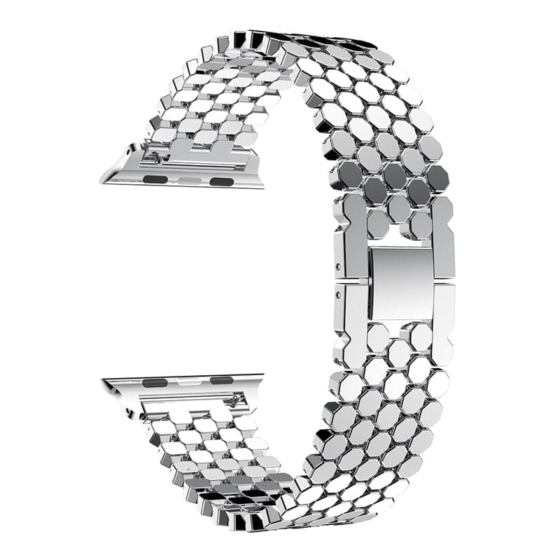 Poseidon Armband aus Edelstahl - Silber / 38 - 40 - 41 mm Apple Watch