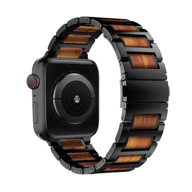 Apple Watch Armband - Sandelholz & Edelstahl Armband