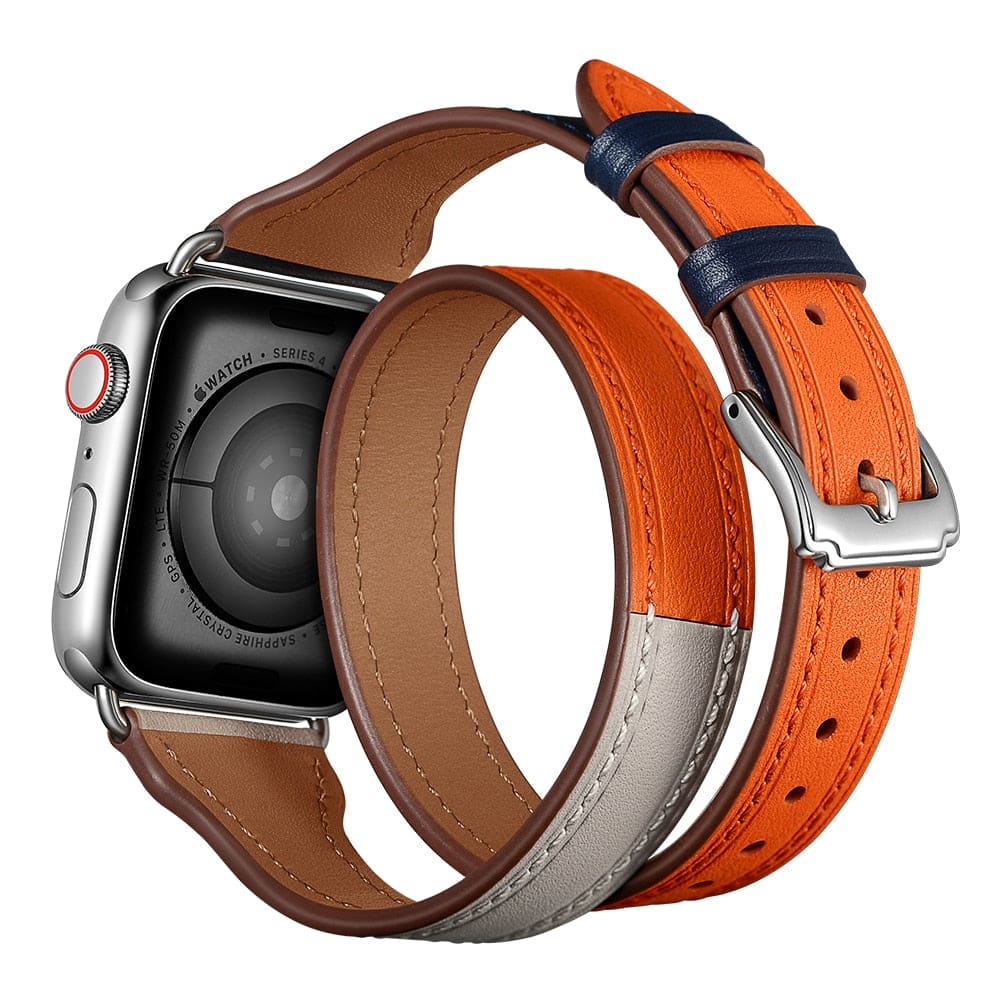 Schmales Armband aus Echtleder - Apple Watch Armband