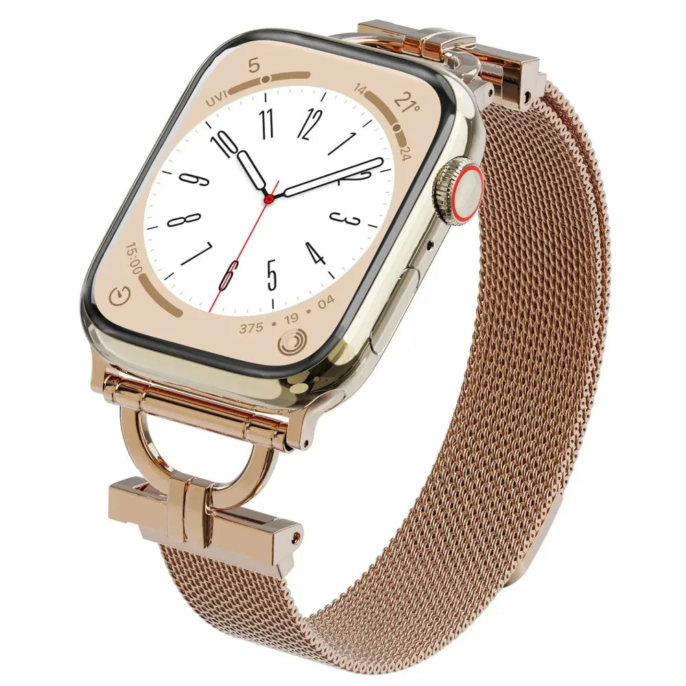 Apple Watch Armband - Schmales Milanaise Armband mit Magnet-Verschluss - Rose Gold / 38-40-41 mm