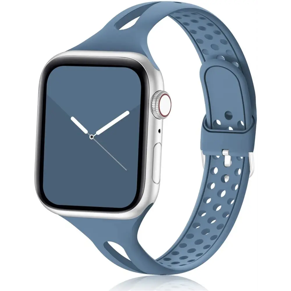 Apple Watch Armband - Schmales Silikon-Armband - Cyan / 38-40-41 mm