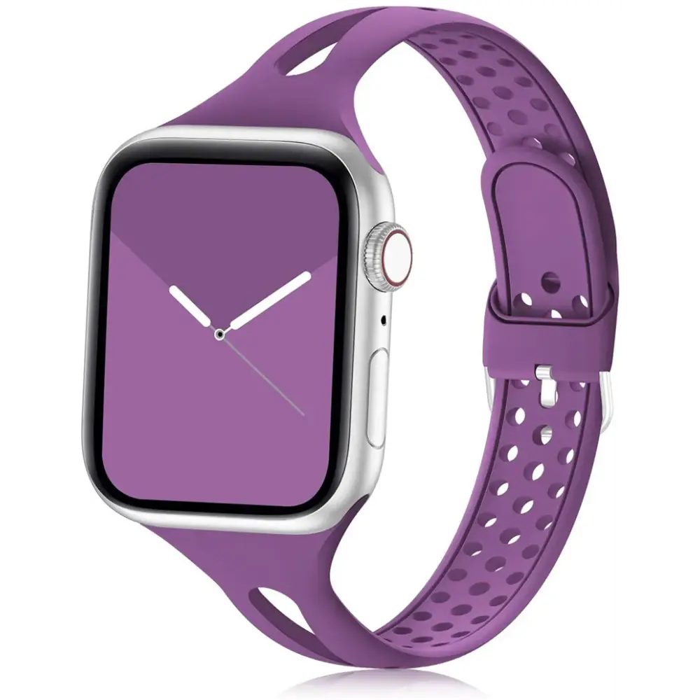 Apple Watch Armband - Schmales Silikon-Armband - Deep Purple / 38-40-41 mm