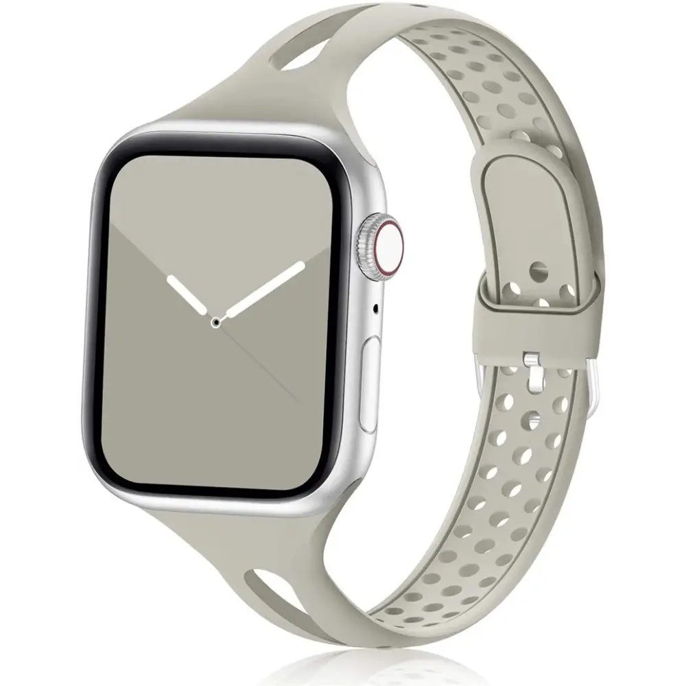 Apple Watch Armband - Schmales Silikon-Armband - Grey / 38-40-41 mm