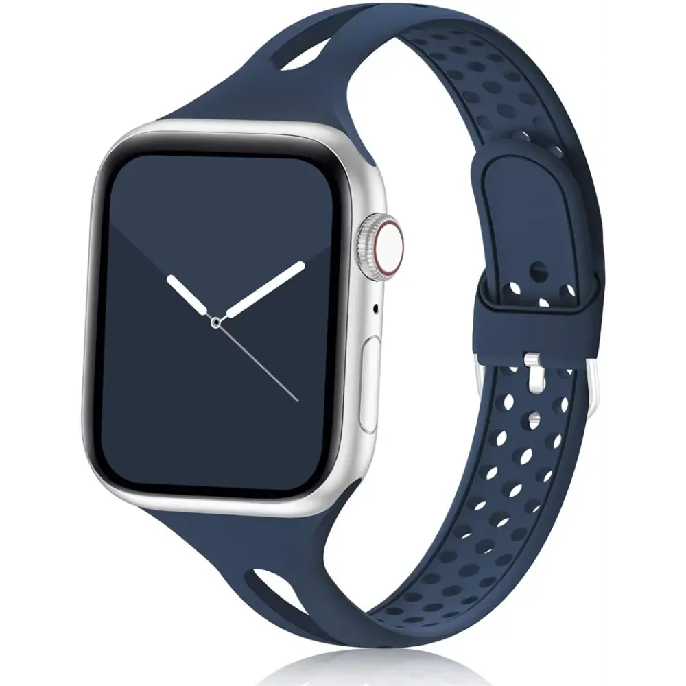 Apple Watch Armband - Schmales Silikon-Armband - Midnight Blue / 38-40-41 mm