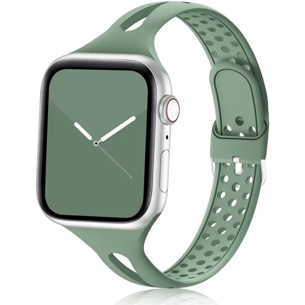 Apple Watch Armband - Schmales Silikon-Armband - Pine Green / 38-40-41 mm