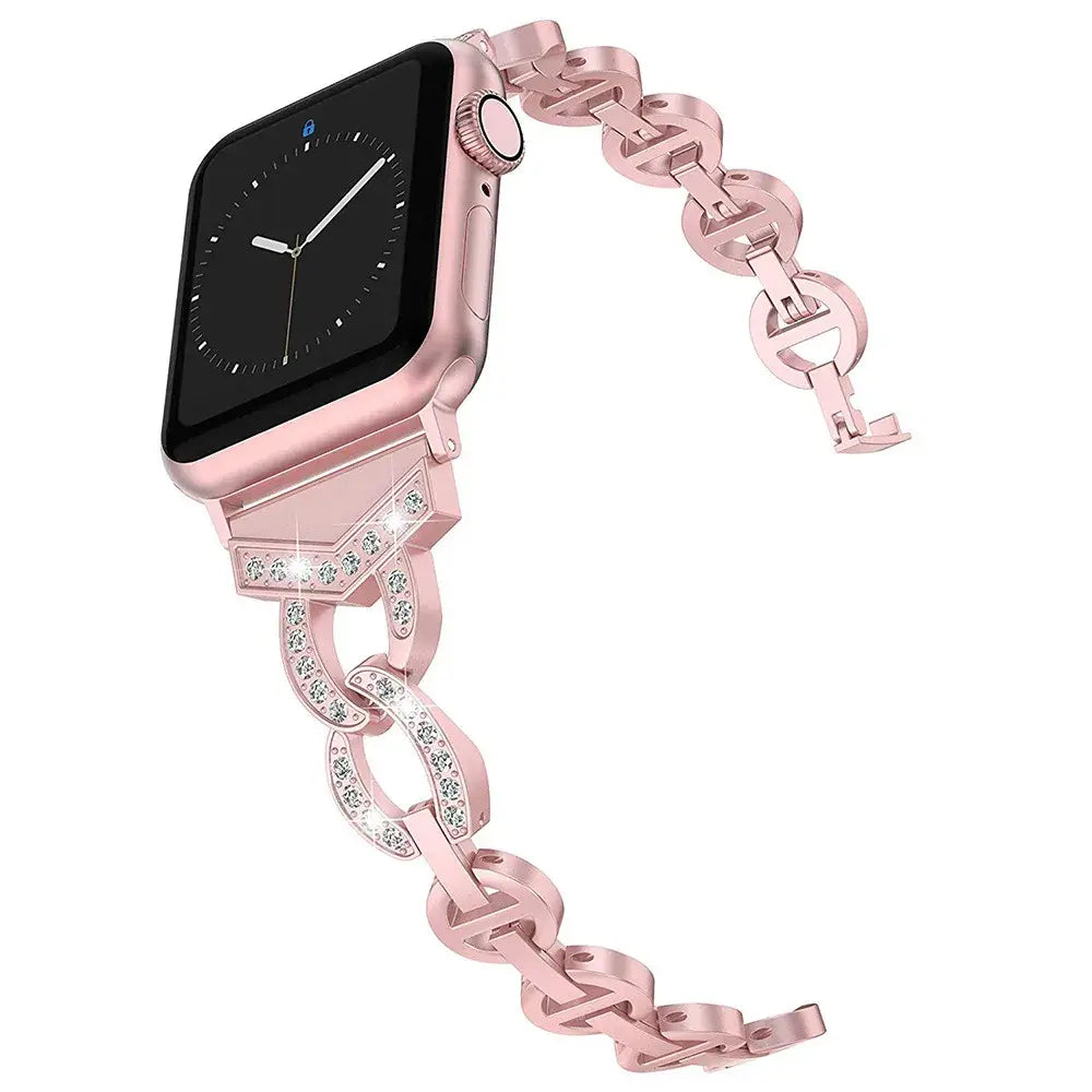 Apple Watch Armband - Schmuck-Armband aus Edelstahl - Pink / 38-40-41 mm