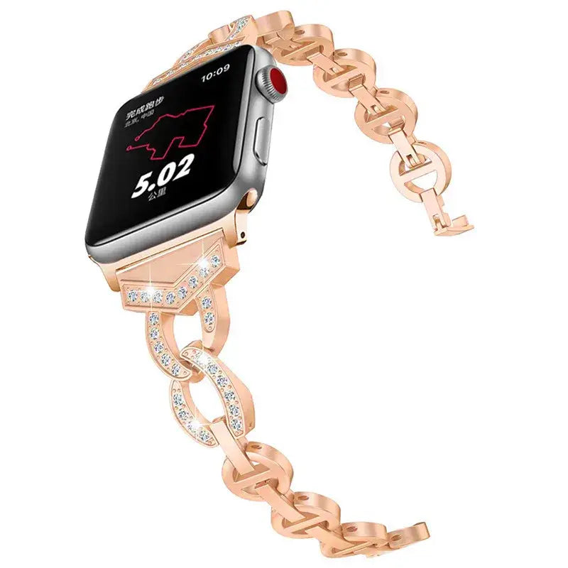 Apple Watch Armband - Schmuck-Armband aus Edelstahl - Rose Gold / 38-40-41 mm