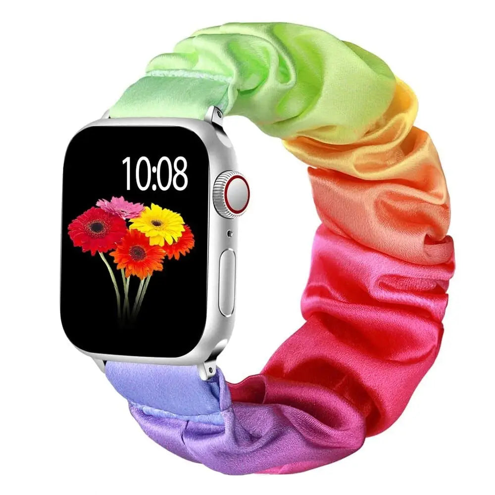 Apple Watch Armband - Scrunchie Armband - Mehrfarbig Bunt / 38-40-41 mm [S]