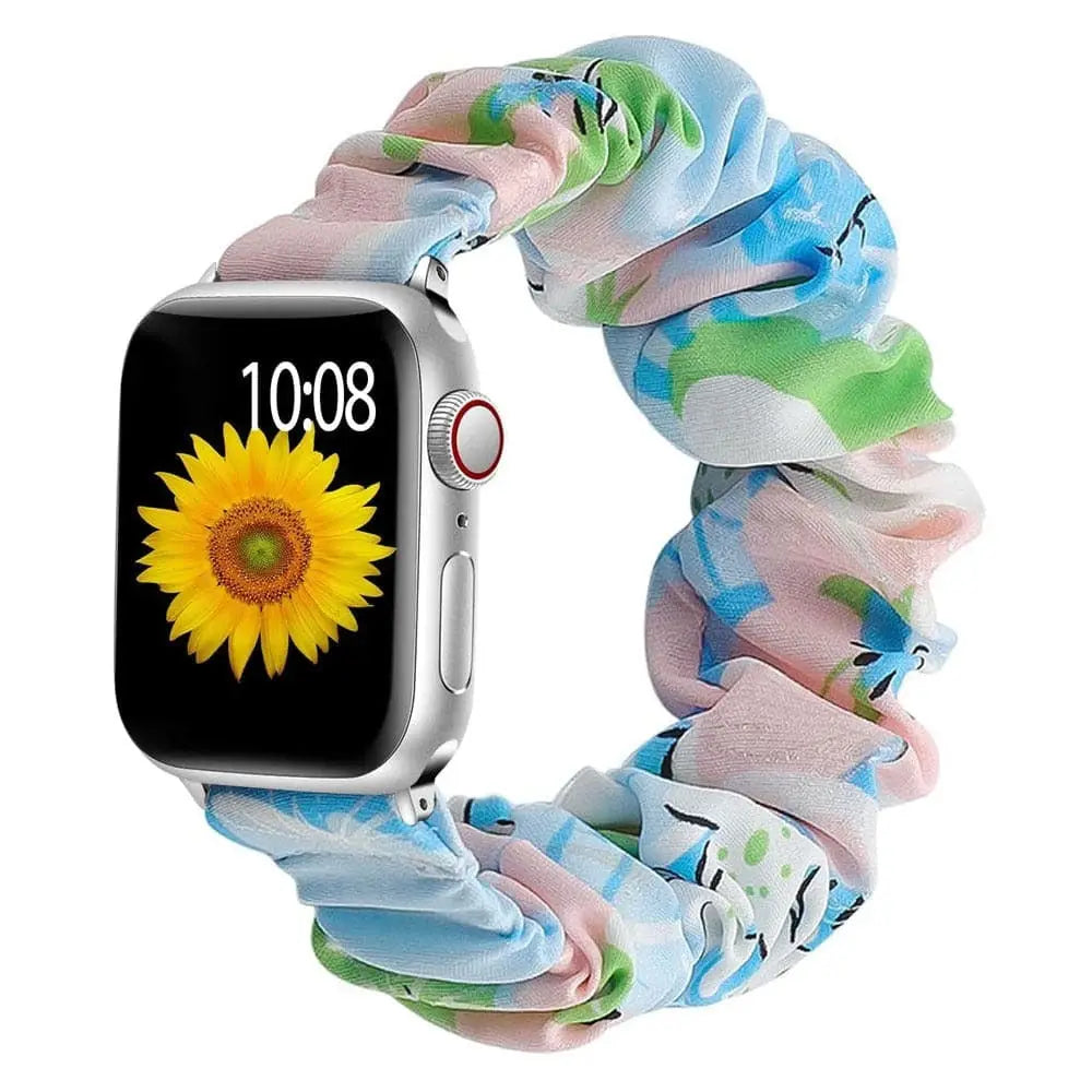 Apple Watch Armband - Scrunchie Armband - Mehrfarbig Pastel / 38-40-41 mm [S]