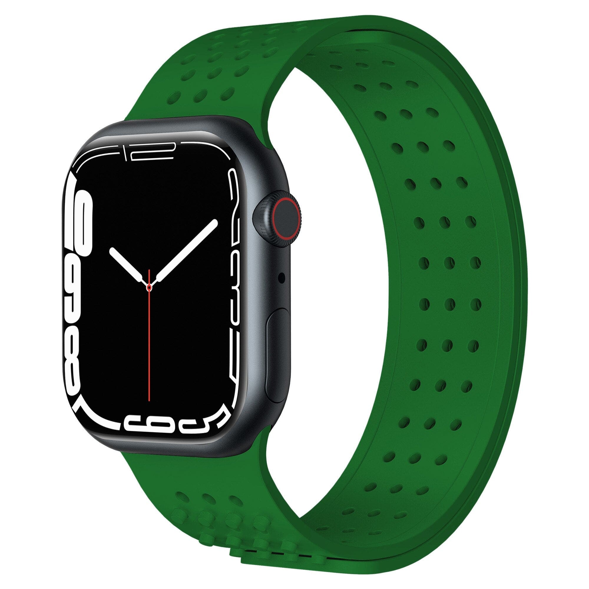 Silikon Armband (einstellbar) - Dunkelgrün / 38 - 40 - 41 mm Apple Watch
