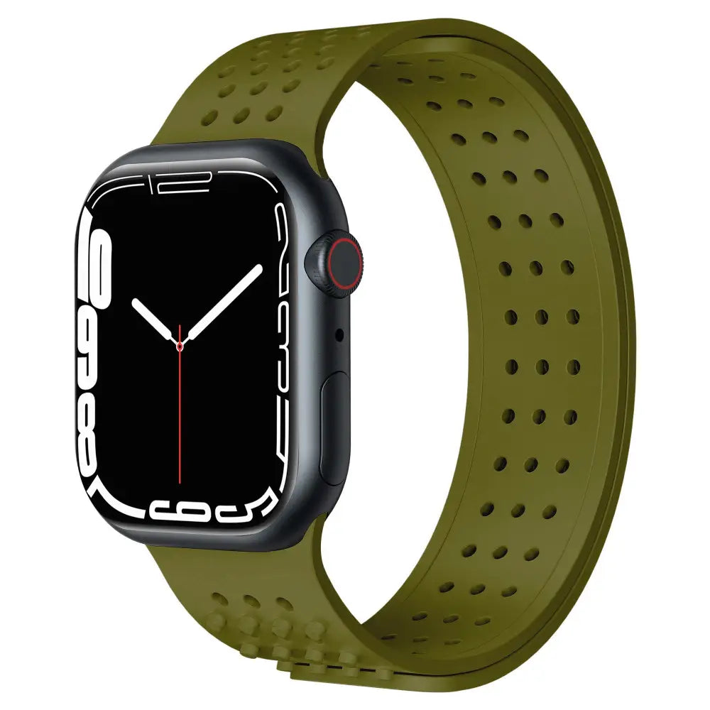 Apple Watch Armband - Silikon Armband (einstellbar) - Olive / 38-40-41 mm