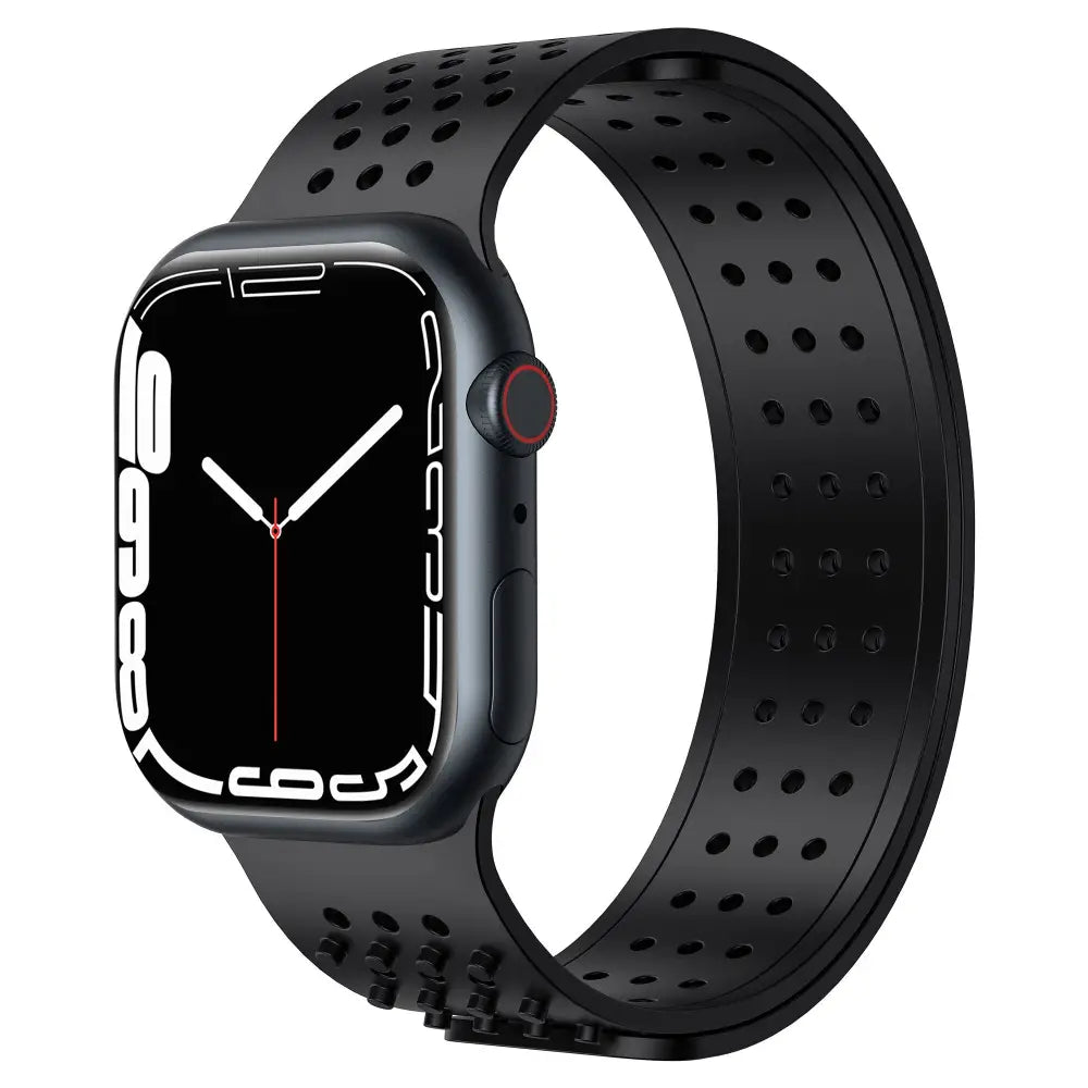 Apple Watch Armband - Silikon Armband (einstellbar) - Schwarz / 38-40-41 mm