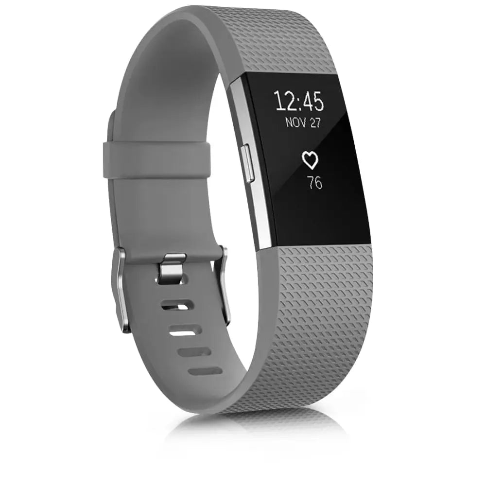 Fitbit Armband - Silikon Armband für Fitbit Charge 2 - Grau / S